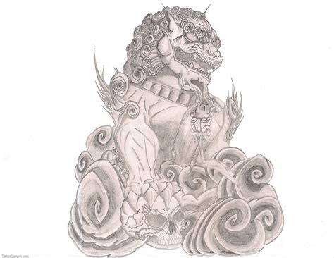 japanese demon dog tattoo - Google Search Asian Tattoo Sleeve, Japanese ...