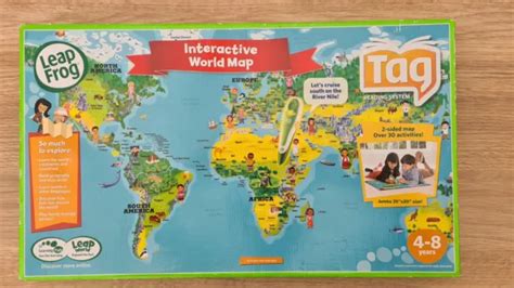 LEAP FROG TAG Reading System Interactive World Map. Complete With Pen. VGC Boxed £9.99 - PicClick UK