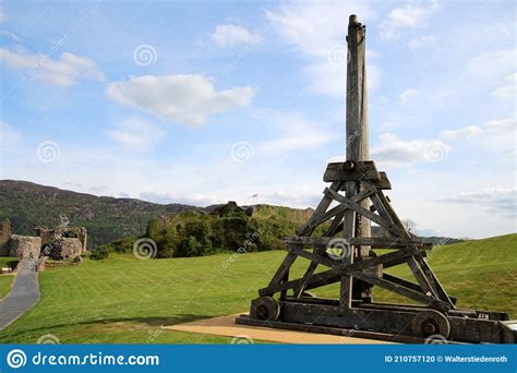 Warwolf Catapult from Urquhart Castle Scotland, Great Britain Stock ...