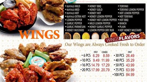 Online Menu of A Town Wings Restaurant, Valdosta, Georgia, 31602 - Zmenu