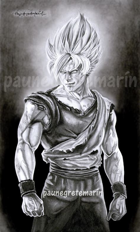 Pau Negrete Marín on Twitter: "RETRATO REALISTA DE GOKU =) Checa el video!...http://t.co ...