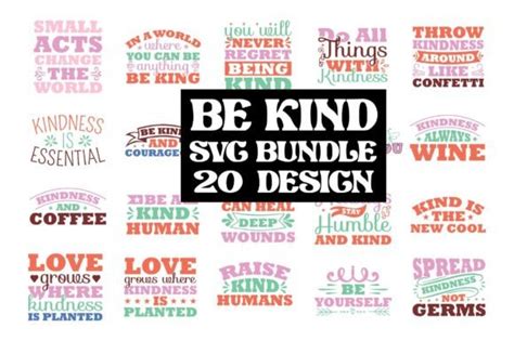 Be Kind Svg Bundle Graphic by Jennifer Art · Creative Fabrica