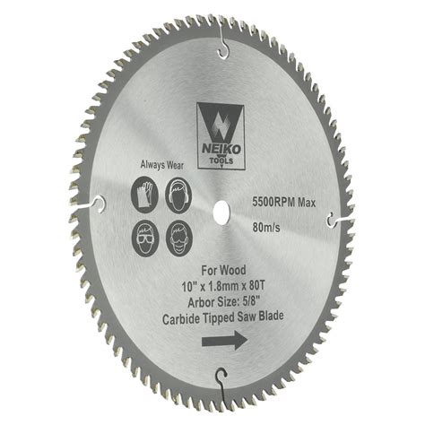 Table Saw Blades for Wood Carbide Tipped 10" inch x 80 Teeth | eBay