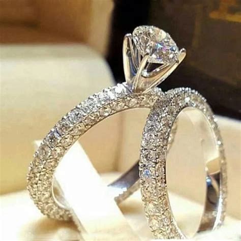 Fashion Luxury Wedding Ring Set For Bridal Bride Women Nigeria Moonso Wholesale Jewelry 2pcs-in ...