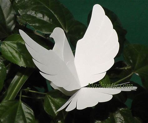 DIY paper dove with printable template | Mashustic.com | Paper crafts ...