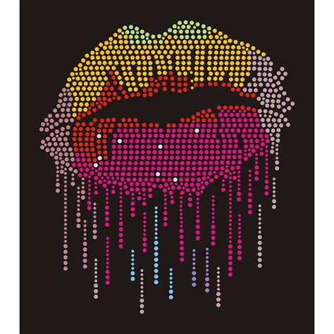 Kiss design Rhinestone Bling transfer for T shirt wholesale price