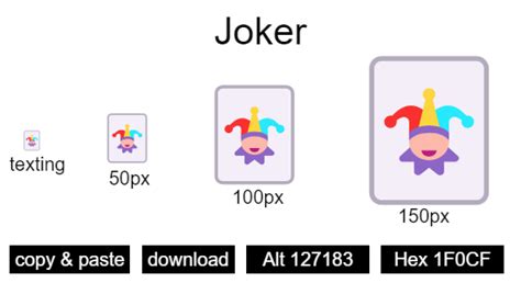 "Joker": Emoji and Codes