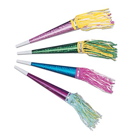 Buy 9 Inch Foil Horn W/ Fringe Assorted Colors - Cappel's