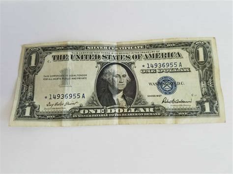 1957 Silver Certificate Dollar Bill Value: are "A", "B", Star note ...