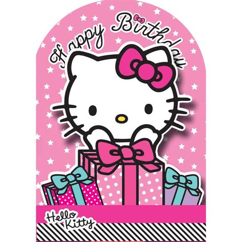 Happy Birthday 3D Stand Up Hello Kitty Birthday Card (235173 ...