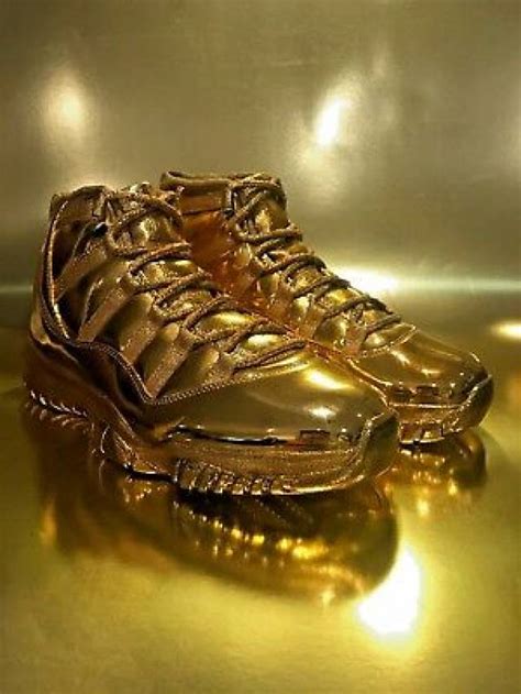 Air Jordan 11 Retro Custom 24k Plated GOLD Extremely Rare On | Kixify ...