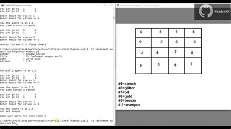 Implementation of Wumpus world Scenario - YouTube