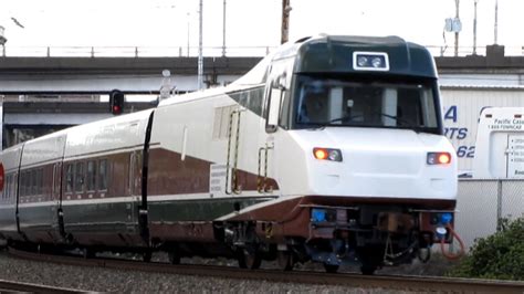 New Amtrak Cascade Talgo Set Through Portland (984-Extra)(HD) - YouTube