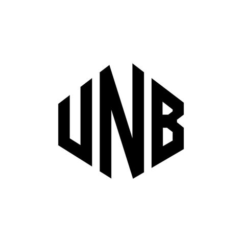 diseño de logotipo de letra unb con forma de polígono. unb polígono y ...