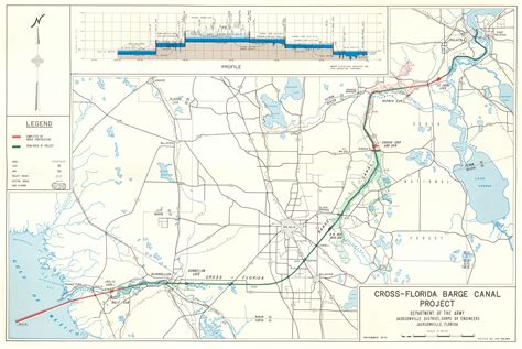 Florida Memory • Map of the Cross Florida Barge Canal Project, 1970