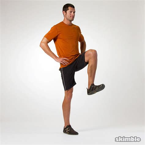 Lunges with Knee Lifts - Exercise How-to - Workout Trainer by Skimble