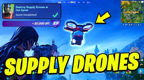 How to EASILY Destroy supply drones at Hot Spots - Fortnite Transformers Quest - YouTube