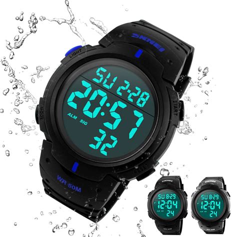 EEEkit - Men's Digital Watch Large Face LED Wrist Watches Military ...