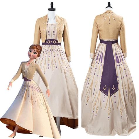 Frozen 2 Anna Princess Picnic Gown Dress Cosplay Costume | Stylish ...