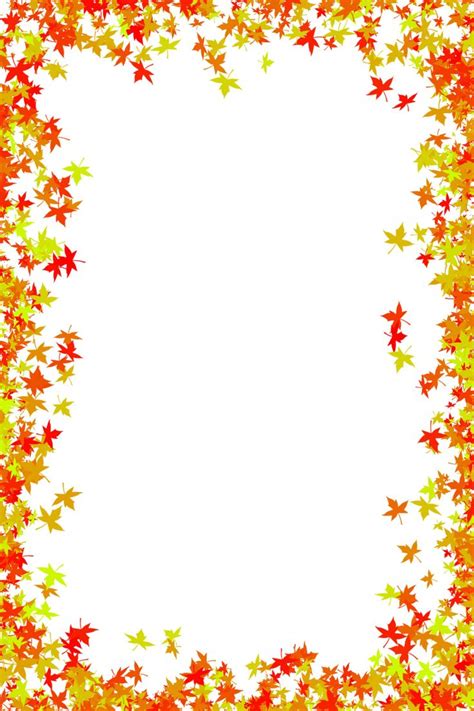 Fall Border PNG Picture | Background templates, Scrapbook frames, Templates