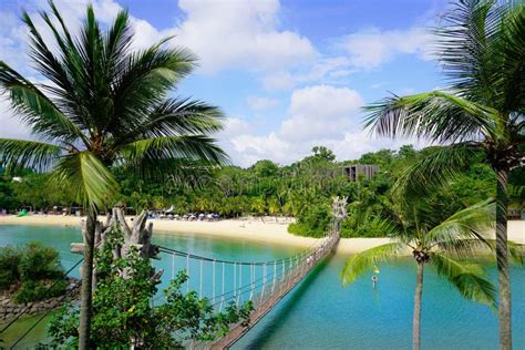 Palawan Beach of Sentosa Island Stock Photo - Image of scenic, asia ...