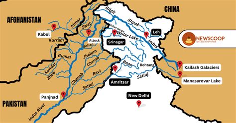 Chenab River: Map with Tributaries » Newscoop IAS