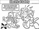 Coloring Electrical Safety sketch template