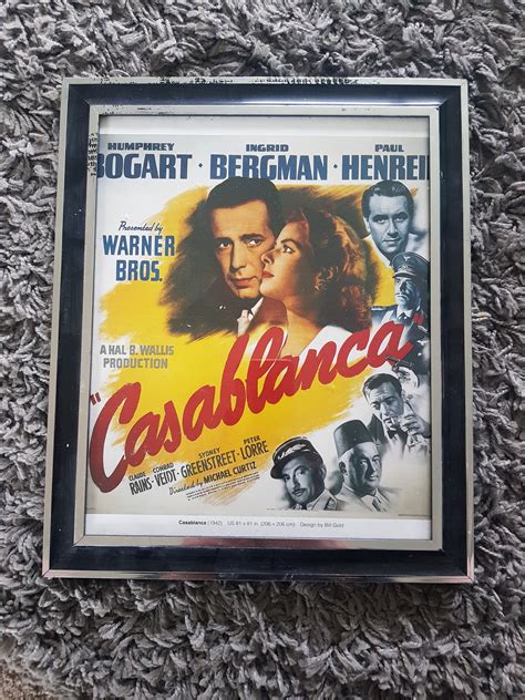 Casablanca Color Movie Poster Framed Print 24x34 Dimensions: | Etsy