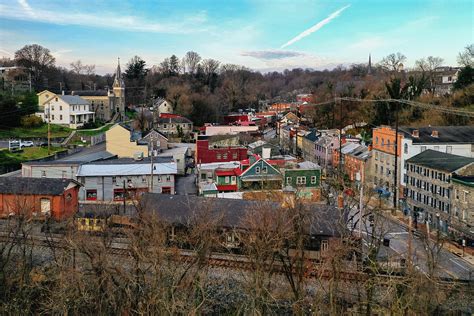 Early Winter Morning Photograph by Historic Ellicott City By Air - Fine ...