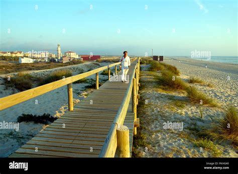 Costa Nova beach. Aveiro, Portugal Stock Photo - Alamy