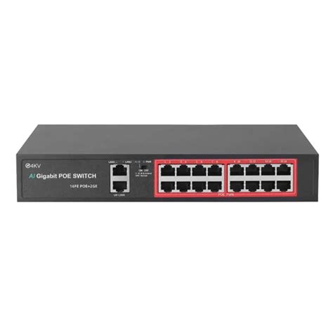 PoE Switch with 16 POE Ports +2 Gigabit Uplink – Techage.com