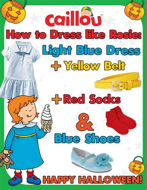 Caillou Halloween Fun: DIY Rosie Costume | Caillou Activities & Printables! | Pinterest | DIY ...