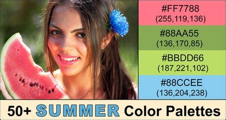 Summer Color Palettes (RGB and HEX Color Codes) – DIY Projects, Patterns, Monograms, Designs ...