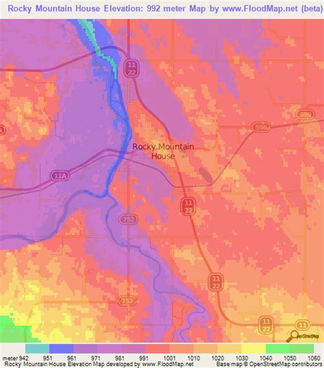 Rocky Mountains Elevation Map – Map Vector