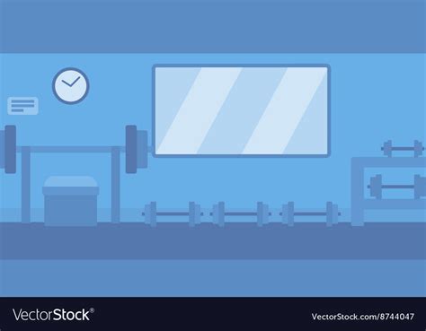 Background gym with equipment Royalty Free Vector Image