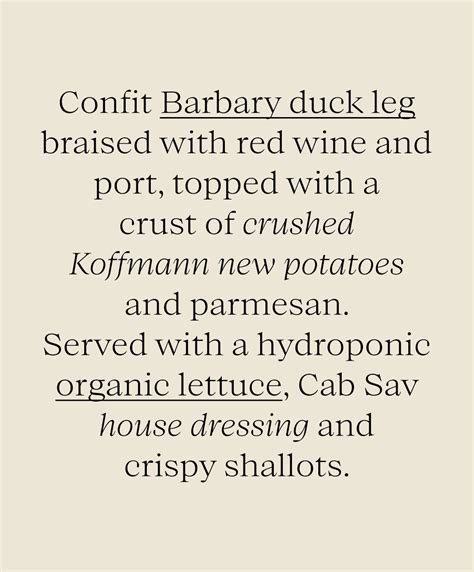 Shepherd's Pie of Confit Barbary Duck Topped with Crushed New Potatoes – My Supper Hero