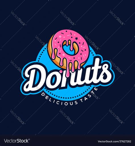 Donuts logo design template Royalty Free Vector Image