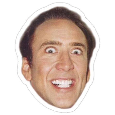 "Nicolas Cage Face Pattern Design" Stickers by shirtfaced | Redbubble