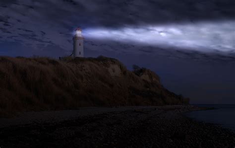 Lighthouse's Storm Warning Free Stock Photo - Public Domain Pictures