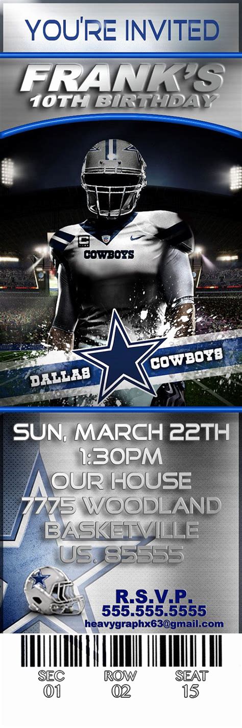 Dallas Cowboys Invitation Template