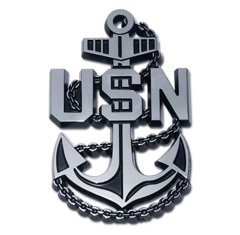 Navy Anchor Chrome Emblem | Elektroplate