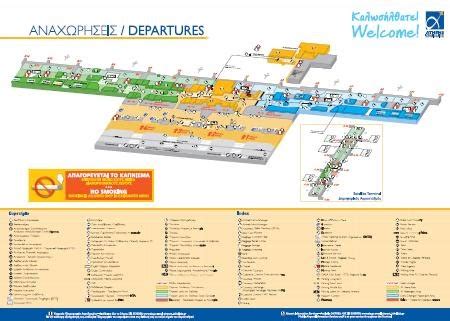 Athens Airport Terminal Map | Tourist Map Of English