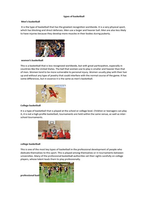 Types of Basketball | Download Free PDF | Sports | National Basketball ...