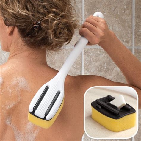 Long Handle Soap Bath Sponge :: soap holder in bathing sponge