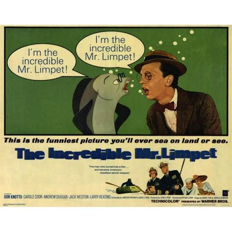 The Incredible Mr. Limpet - movie POSTER (Half Sheet Style A) (22" x 28 ...