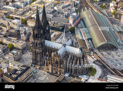 Cologne Cathedral and Cologne Central Station, train to Cologne, the station plate, Cologne ...