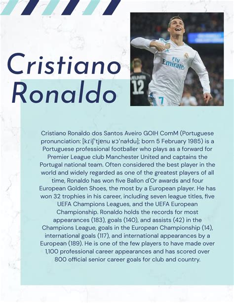 Cristiano Ronaldo Biography | Biography Template