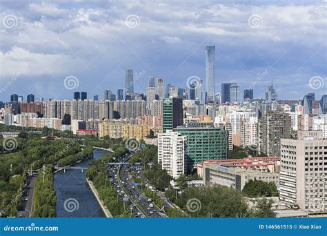 Beijing CBD Skyline editorial image. Image of asia, view - 146561515