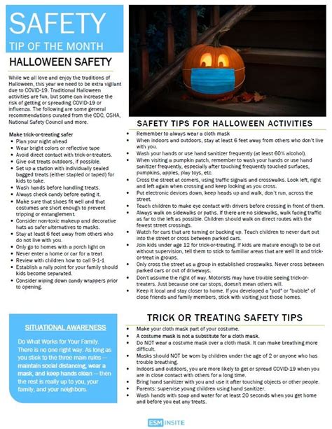 Halloween COVID Safety Tips — ESM INSITE