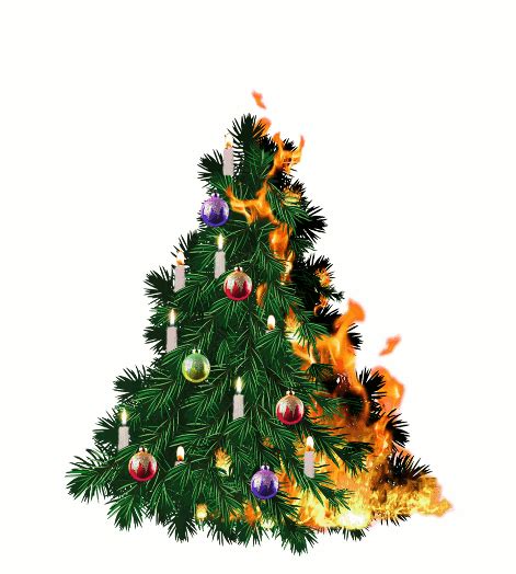 Burning Christmas Tree Gif - canvas-canvaskle